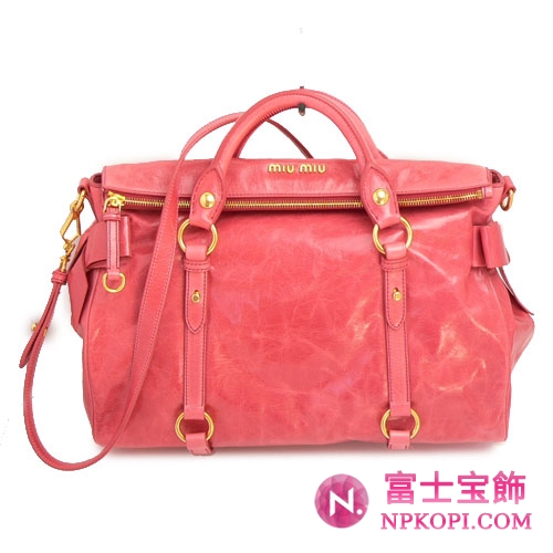 MIUMIU ミュウミュウ 2WAY ショルダーバッグ レザー ローズピンク　RT0365 VITELLO.LUX ROSA