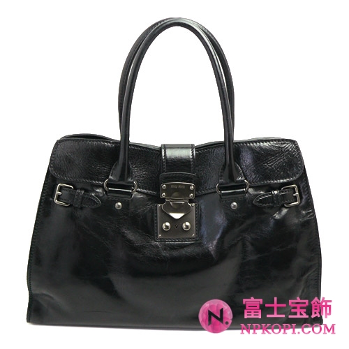 ミュウミュウ miumiu ショルダーバッグ レディース ヴィンテージ レザー ブラック RR1757 VIT.SHINE NERO