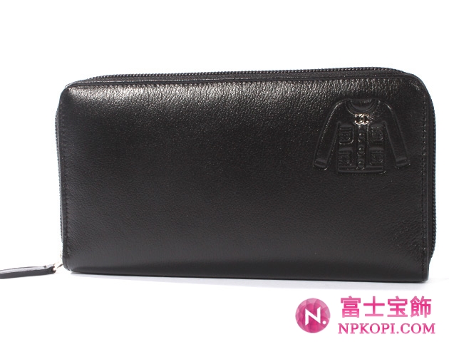 シャネル ジャケット 長財布 ブラック A50130