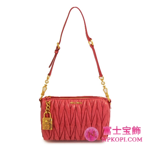 MIUMIU ミュウミュウ クラッチバッグ ポシェット 2WAY ヴィンテージ レザー ローズ 5N1521 MATELASSE LUX ROSA