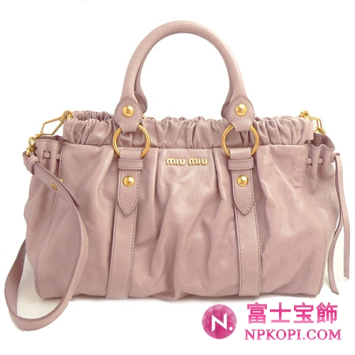 ミュウミュウ miumiu ハンドバッグ ショルダーストラップ付き 2WAY ナナメガケショルダー チェリー(MUGHETTO) RT0383 VIT.LUX