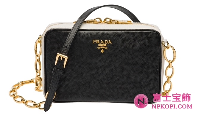 PRADA│プラダ　バッグ　[W17×H11×D5cm]　（ブラック×ホワイト）　12万9150円（予定価格）