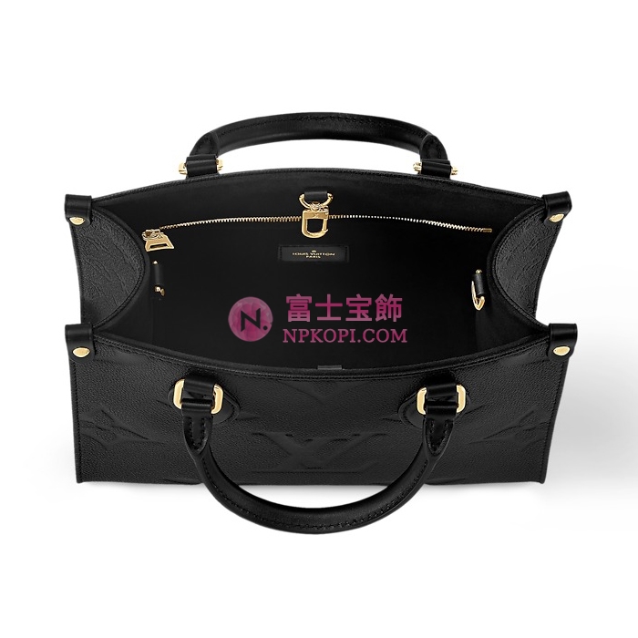 ルイヴィトン グレインカウハイドレザー オンザゴー PM ブラック M45653