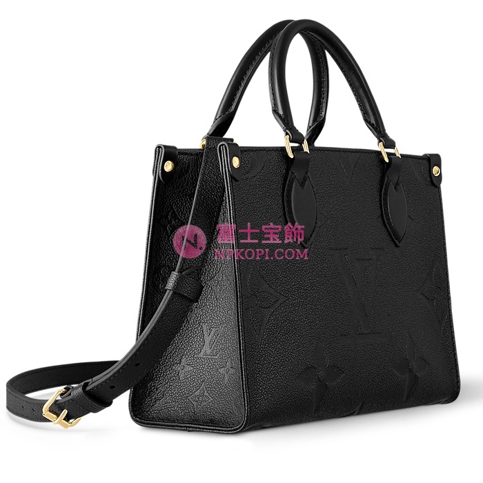 ルイヴィトン グレインカウハイドレザー オンザゴー PM ブラック M45653