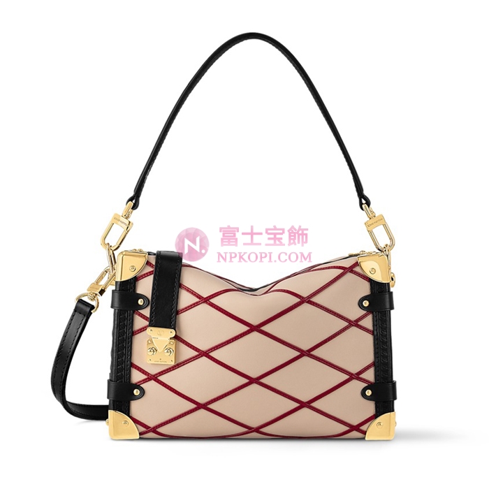 ルイヴィトンサイドトランク MM ベージュ / レッド M24403