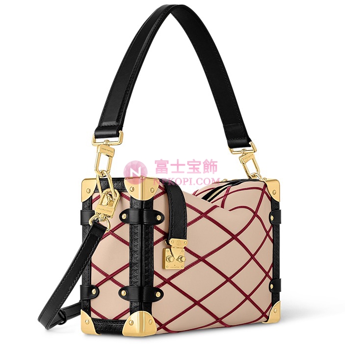 ルイヴィトンサイドトランク MM ベージュ / レッド M24403