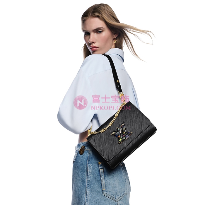 ルイヴィトン 新作 エピ･レザー LV × TM ツイスト MM ブラック M13243