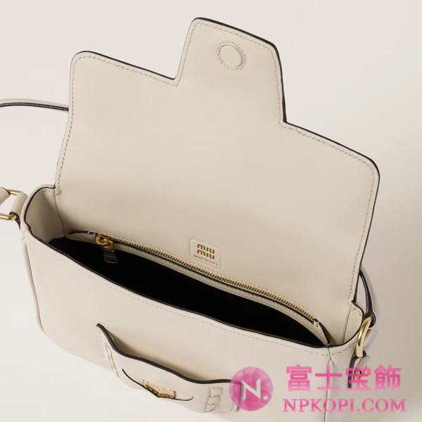 ミュウミュウペニー レザー バッグ5BD270_ACRM_F0K74_V_OOO