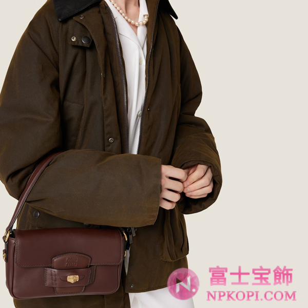 ミュウミュウペニー レザー バッグ5BD270_ACRM_F0NBL_V_OOO