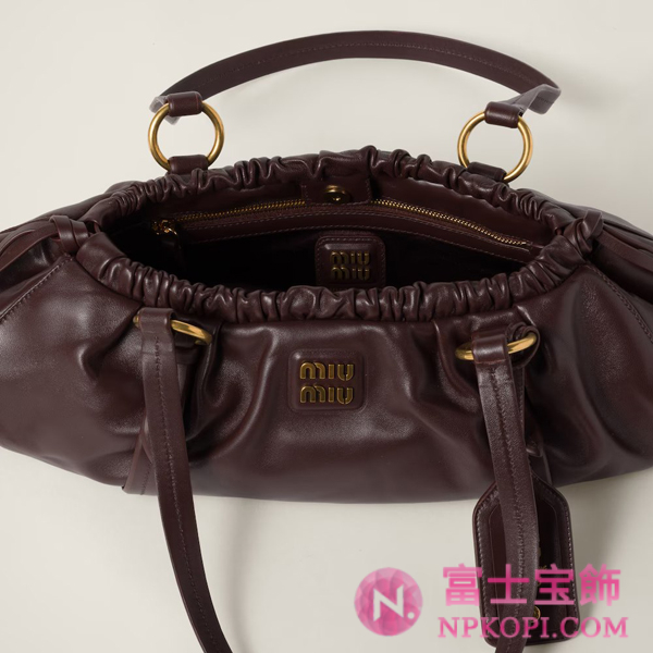 ミュウミュウジョワ ナッパレザー バッグ5BG289_2CSW_F0NBL_V_MOO