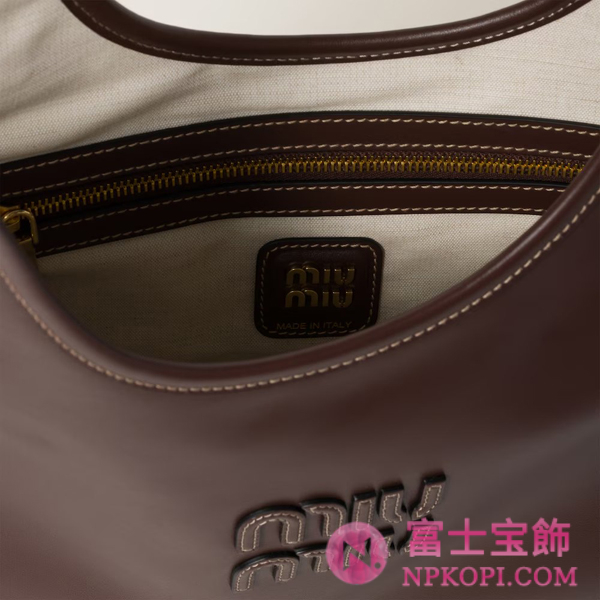ミュウミュウアイビー レザー バッグ5BG231_ACRW_F0NBL_V_MLN