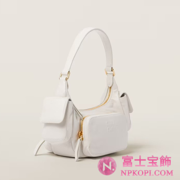 ミュウミュウナッパレザー ポケットバッグ5BC146_2F8N_F0009_V_OOO
