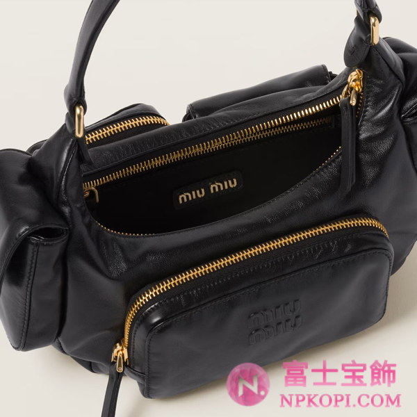 ミュウミュウナッパレザー ポケットバッグ5BC146_2F8N_F0002_V_OOO
