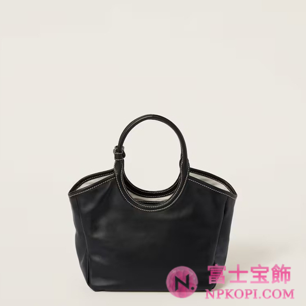 ミュウミュウスーパーコピーアイビー レザー バッグ5BA284_2CRW_F0002_V_OON
