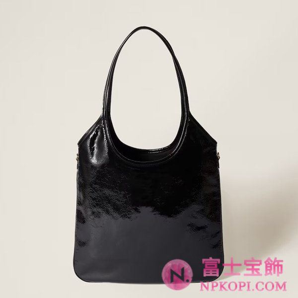 ミュウミュウスーパーコピーアイビー ナプラックパテントレザー バッグ5BG231_ADNT_F0002_V_MWF