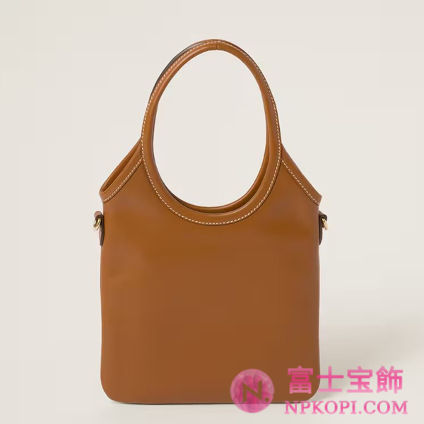 ミュウミュウスーパーコピーアイビー レザー ハンドバッグ5BA281_2CRW_F0046_V_OLN