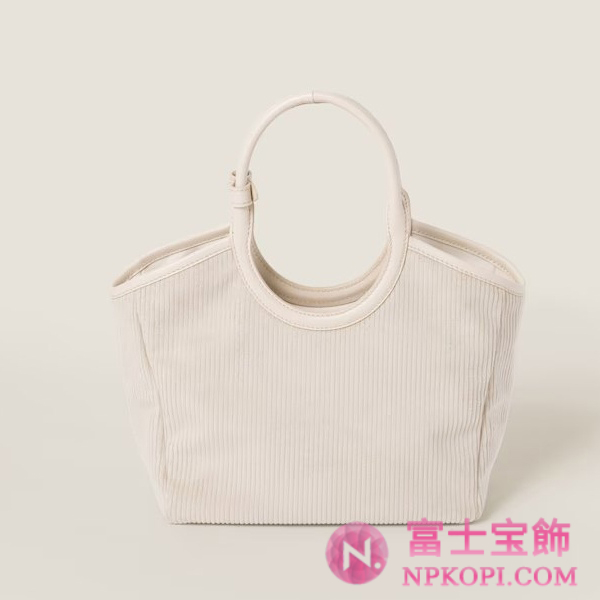 ミュウミュウスーパーコピースーパーコピーアイビー コーデュロイ ハンドバッグ5BA284_2F81_F0354_V_OON