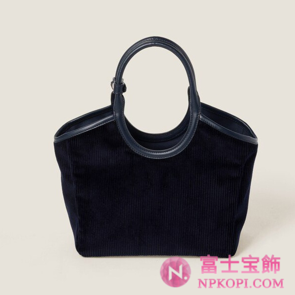 ミュウミュウスーパーコピーアイビー コーデュロイ ハンドバッグ5BA284_2F81_F0124_V_OON