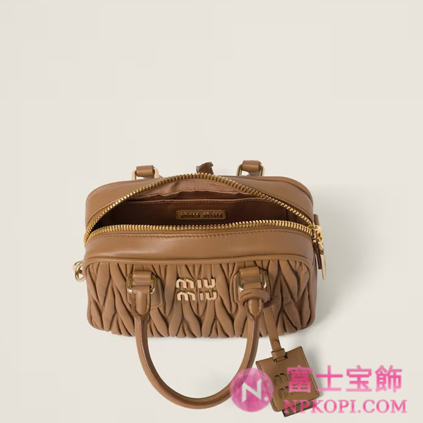 ミュウミュウスーパーコピーアルカディ マテラッセレザー バッグ5BB123_N88_F098L_V_YON