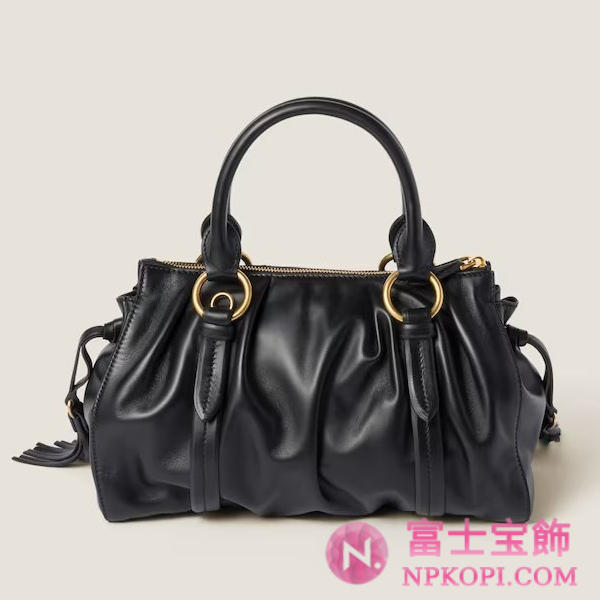ミュウミュウスーパーコピージョワ ナッパレザー バッグ5BB166_2CSW_F0002_V_OOO