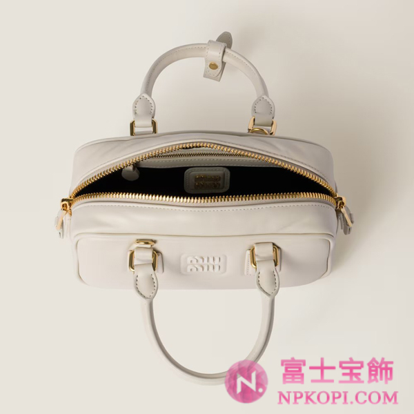 ミュウミュウスーパーコピーアルカディ レザー バッグ5BB142_ACR3_F0K74_V_OON