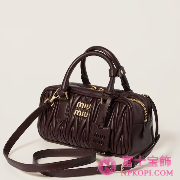 ミュウミュウスーパーコピーアルカディ マテラッセレザー バッグ5BB142_AN88_F0NBL_V_OON