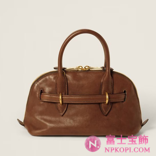 ミュウミュウスーパーコピーアバンチュール ナッパレザー トップハンドルバッグ5BB169_2BBL_F0316_V_OOO