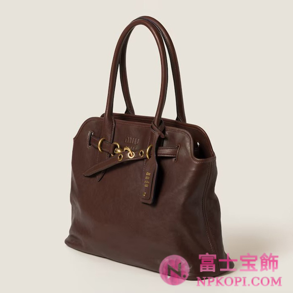 ミュウミュウスーパーコピーアバンチュール ナッパレザー バッグ5BG291_2BBL_F0NBL_V_OON
