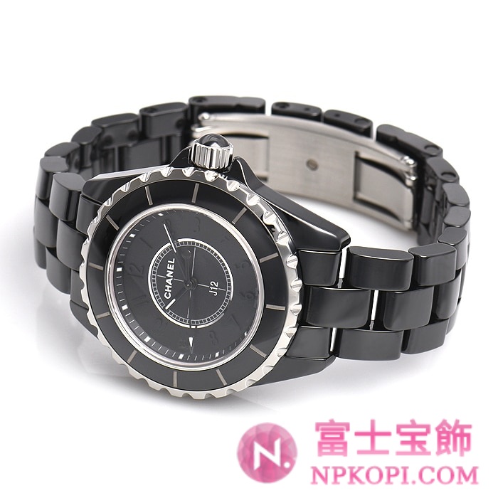 シャネルJ12時計コピーレディース クォーツ インテンスブラック 33MM ワンショットモデル H3828