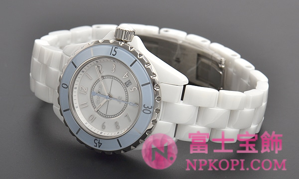 シャネルJ12時計コピーレディース クォーツ ソフトブルー 33MM 世界限定1200本 H4340