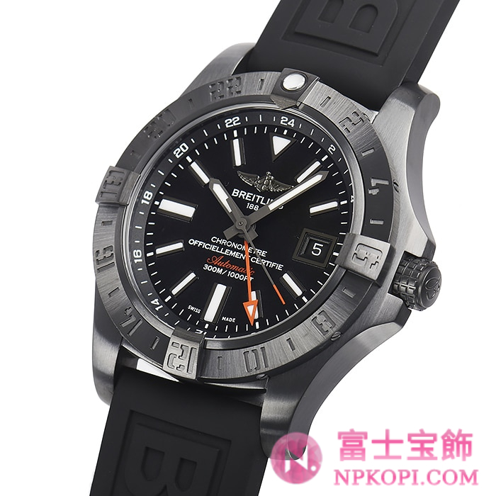 ブライトリング自動巻きアベンジャーII GMT ブラックスチール M329B04VPB