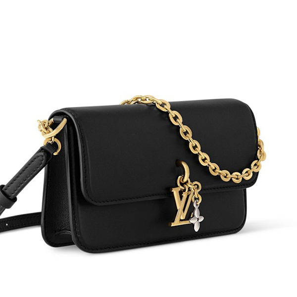 ルイヴィトン新作モノグラムウォレット オン チェーン･LV ブルーム  カラー ノワールM14564
