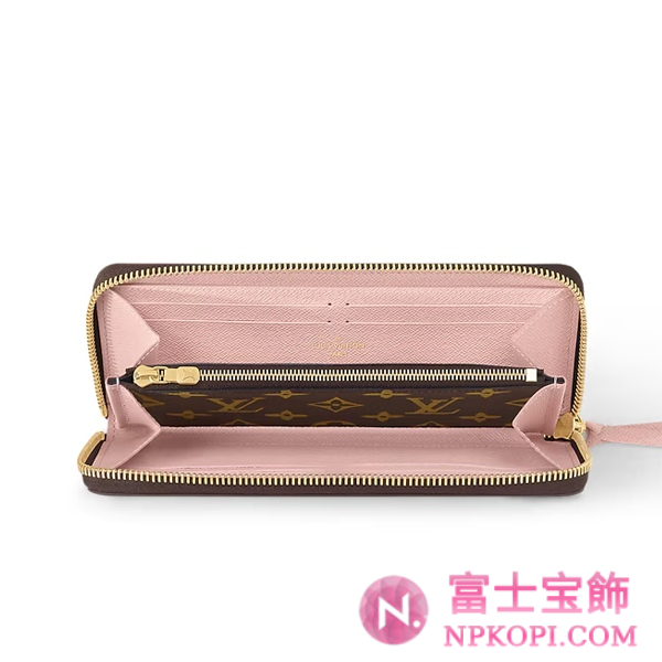 ルイヴィトン財布ポルトフォイユ･クレマンス  ローズ・バレリーヌ M61298