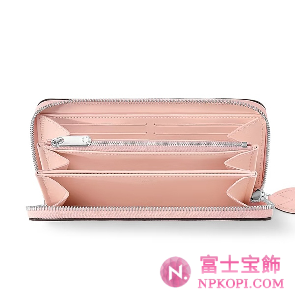 ルイヴィトン財布ジッピー･ウォレット ジャスミン ピンク M82755