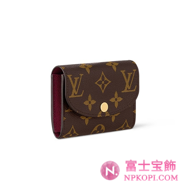 ルイヴィトンモノグラム財布ポルトモネ･ロザリ フューシャ M41939