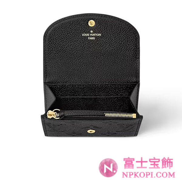 ルイヴィトンモノグラム財布ポルトモネ･ロザリ ノワール M81455