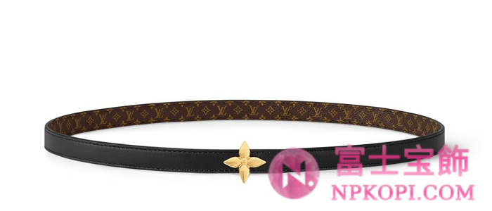 ルイヴィトンモノグラムベルト･LV ミニ フラワーグラム 15MM リバーシブルM8796Y
