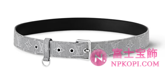 ルイヴィトンモノグラムベルト･LV D-リング 30MM  カラー WASHED GREY DOTS M4012W