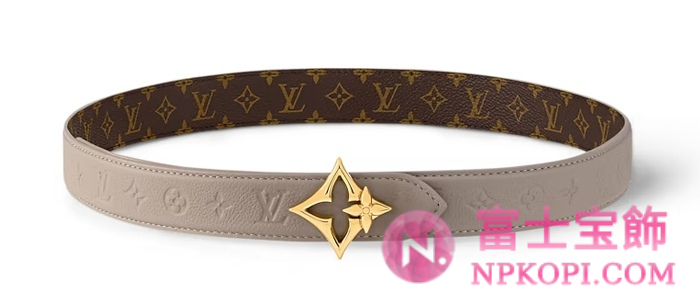 ルイヴィトンモノグラムベルト･LV フラワーグラム 30MM　リバーシブルM8937W