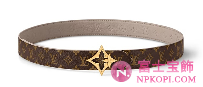 ルイヴィトンモノグラムベルト･LV フラワーグラム 30MM　リバーシブルM8937W