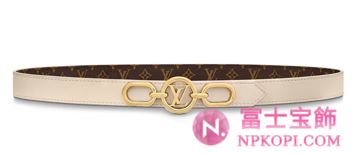 ルイヴィトンモノグラムベルト･LV サークル プライム 20MMリバーシブル  カラー クレームM0712V