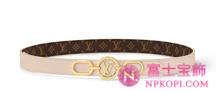ルイヴィトンモノグラムベルト･LV サークル プライム 20MMリバーシブル  カラー クレームM0712V
