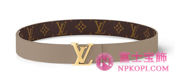 ルイヴィトンモノグラムベルト･LV イニシャル 30MM リバーシブル  カラー ベージュM0696W