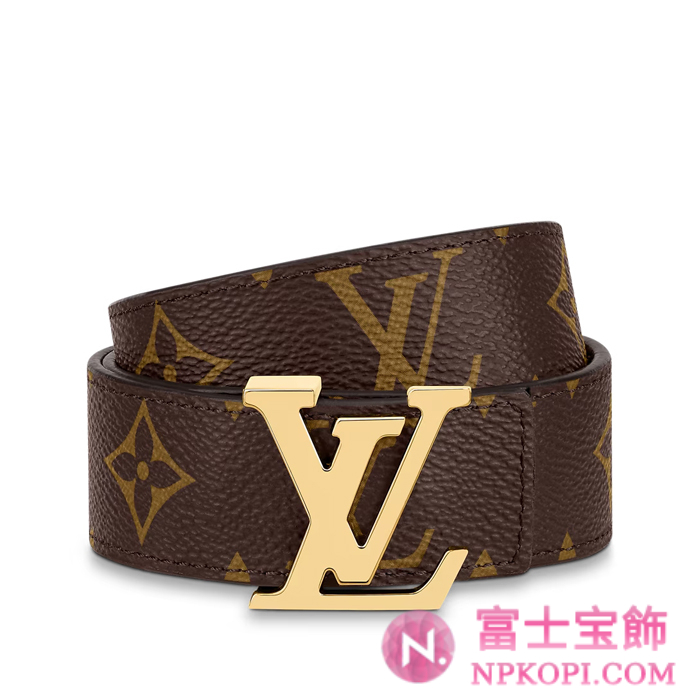 ルイヴィトンモノグラムベルト･LV イニシャル 30MM リバーシブル  カラー  ローズプードルM0321W