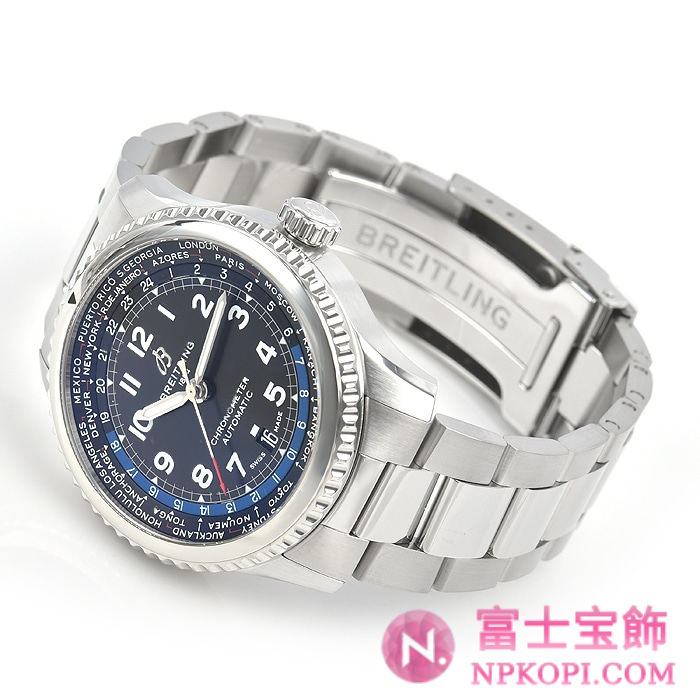 ブライトリング自動巻き時計アビエーター8 B35 オートマティック ユニタイム43 A038B-1PSS(AB3521U41B1A1)