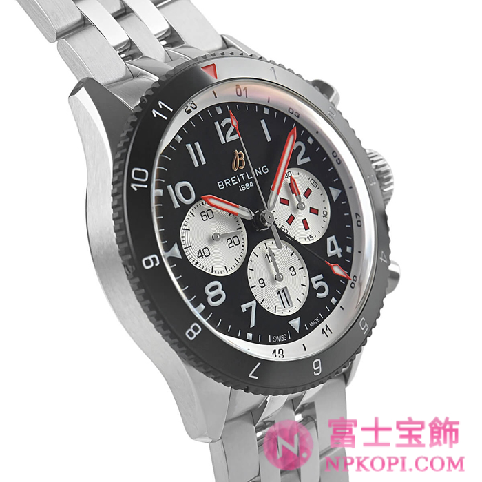 ブライトリング自動巻き時計スーパー アヴィ B04クロノグラフGMT46モスキート YB04451A1B1A1