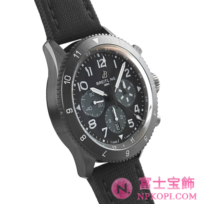 ブライトリング自動巻き時計スーパー アヴィ B04 クロノグラフ GMT 46モスキート ナイトファイター SB04451A1B1X1