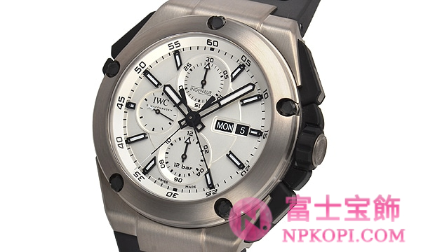 IWC自動巻き時計インヂュニア ダブルクロノグラフ・チタニウム IW386501