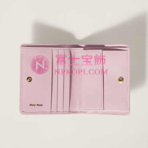 ミュウミュウスーパーコピーマテラッセレザー 折り財布5MV204_AFPP_F0E18