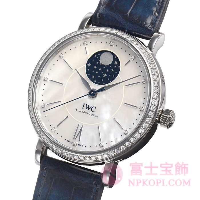 IWC自動巻き時計ポートフィノ ミッドサイズ オートマティック ムーンフェイズ IW459001